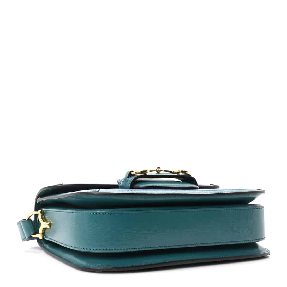 GUCCI Azalea Calfskin medium Horsebit 1955 Shoulder Bag Imperial Blue Pavone. - Image 4