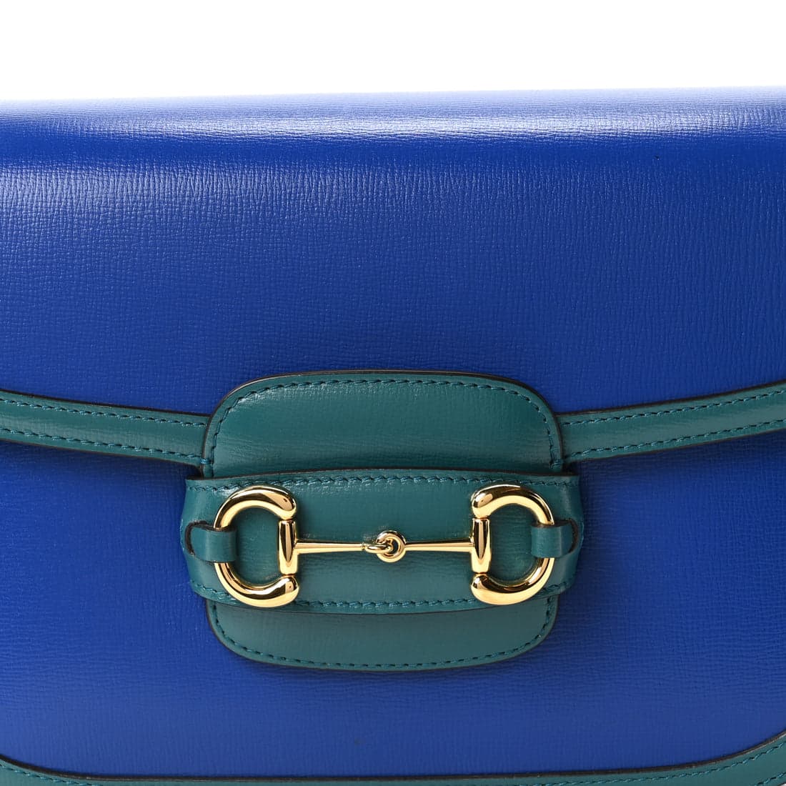 GUCCI Azalea Calfskin medium Horsebit 1955 Shoulder Bag Imperial Blue Pavone. - Image 7