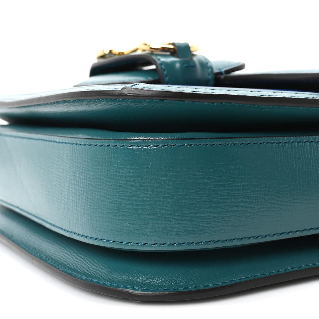 GUCCI Azalea Calfskin medium Horsebit 1955 Shoulder Bag Imperial Blue Pavone. - Image 9