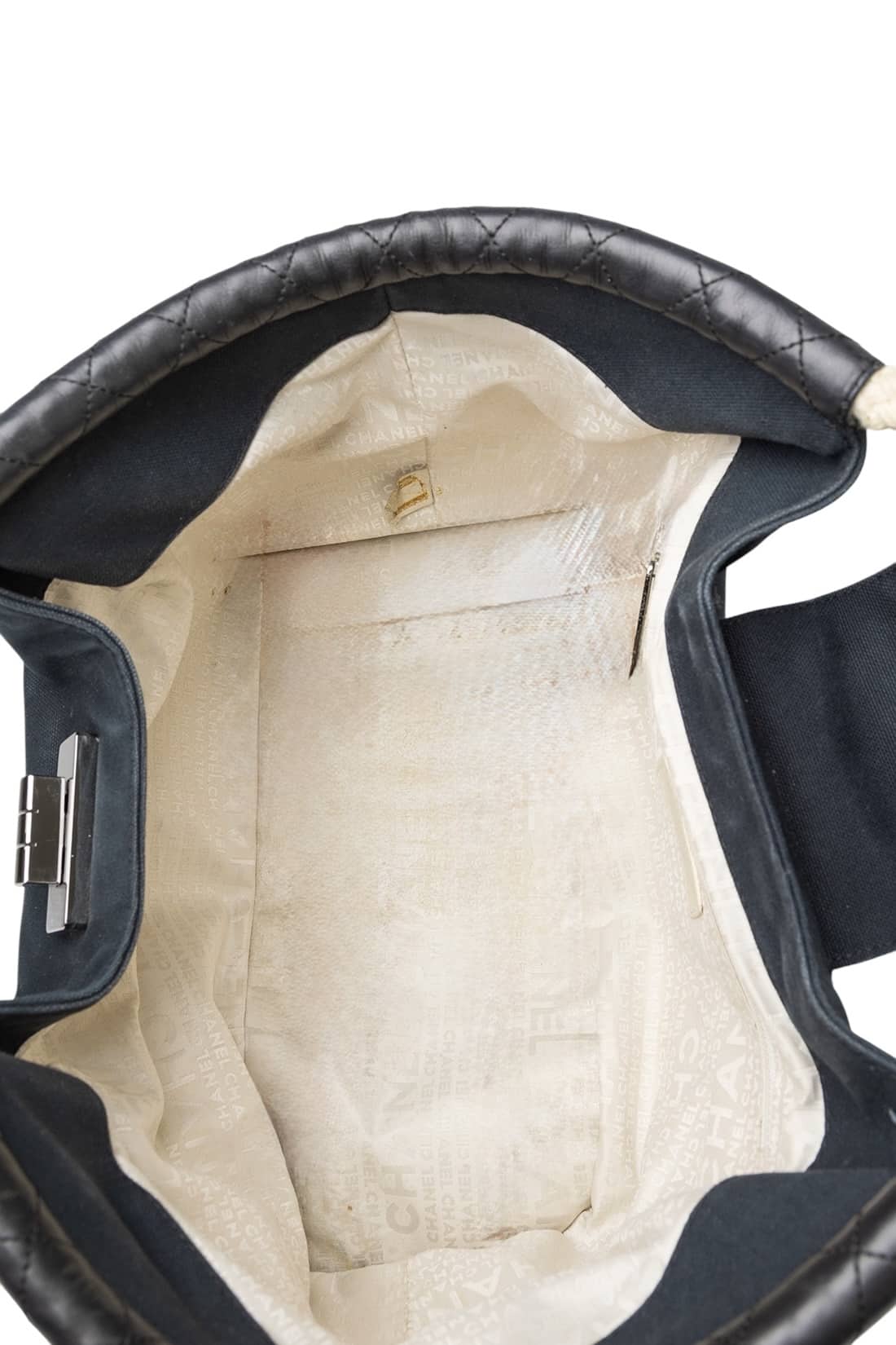 Chanel Black Canvas Cruise Rope Cabas Tote. - Image 4