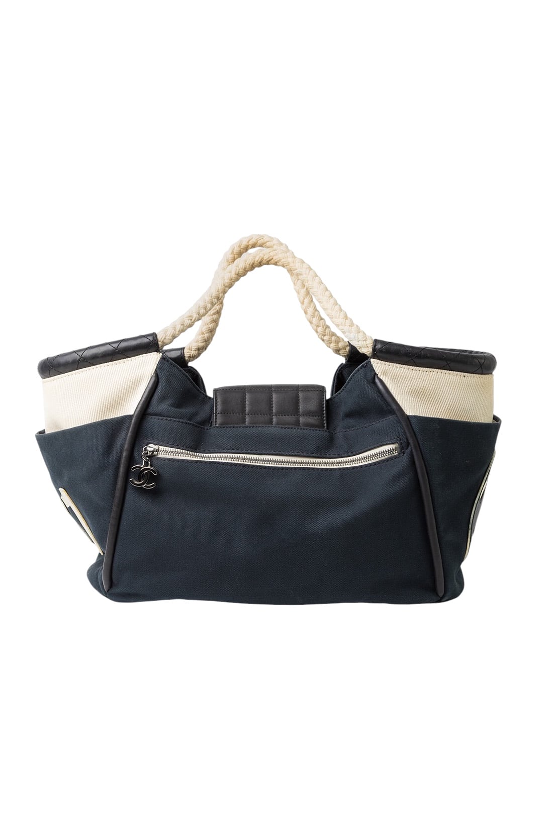 Chanel Black Canvas Cruise Rope Cabas Tote. - Image 7