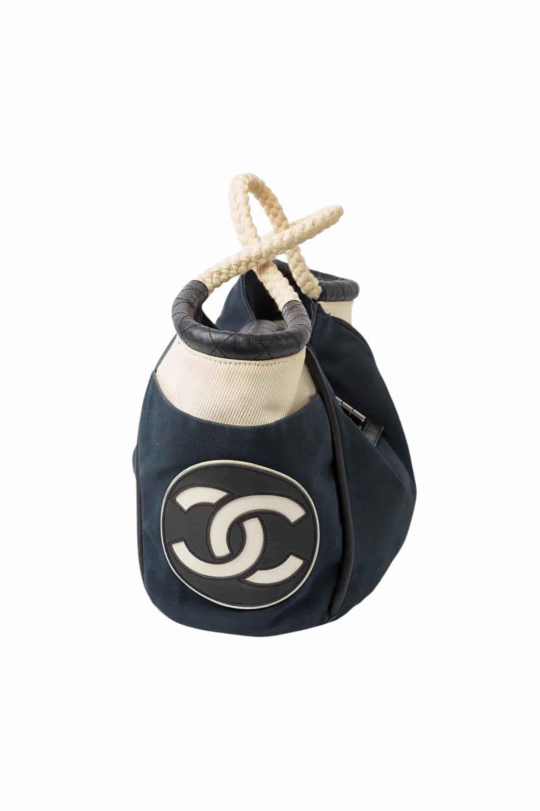 Chanel Black Canvas Cruise Rope Cabas Tote. - Image 8