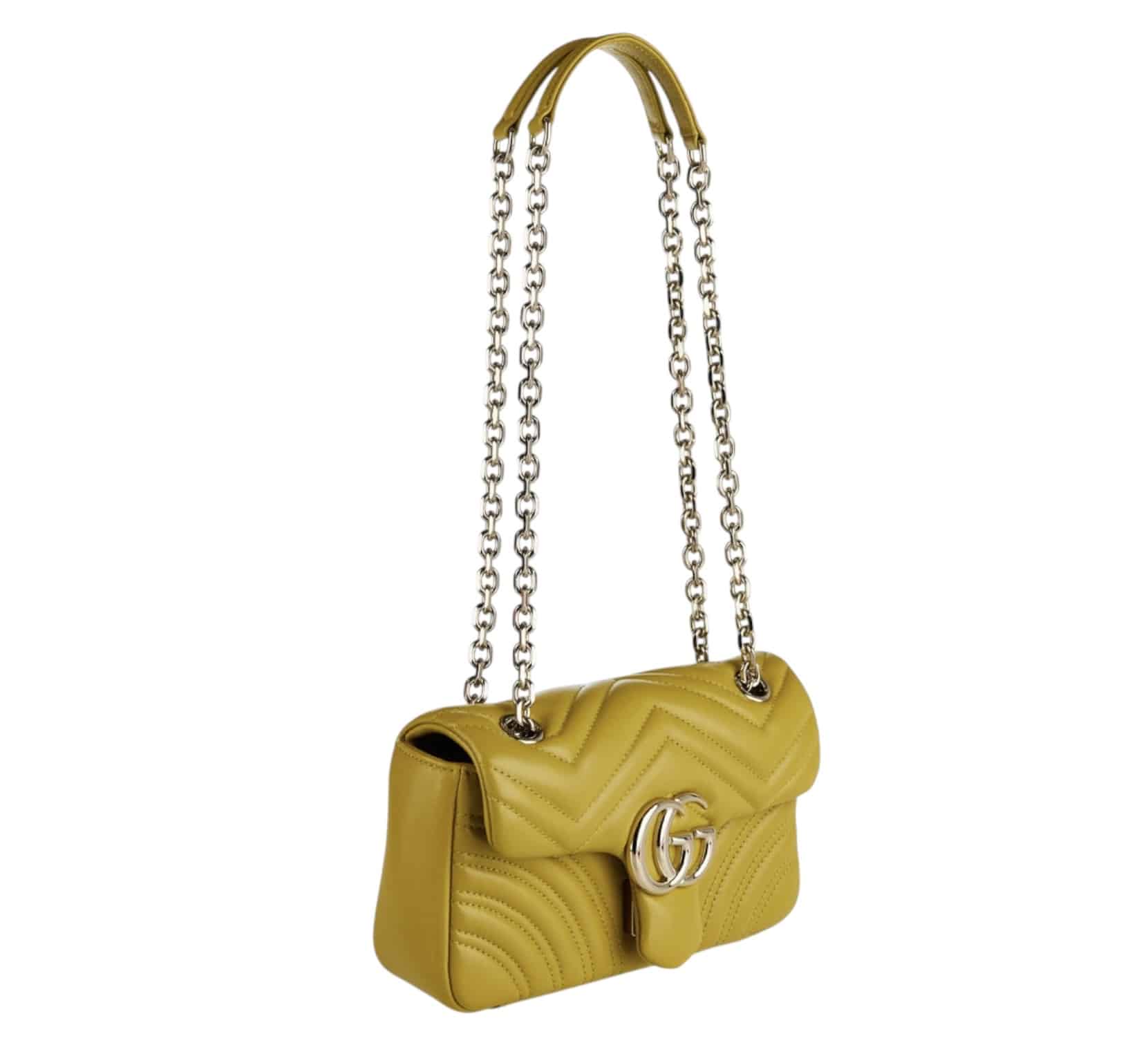 GUCCI GG Marmont Small Mustard Colour Shoulder Bag. - Image 6