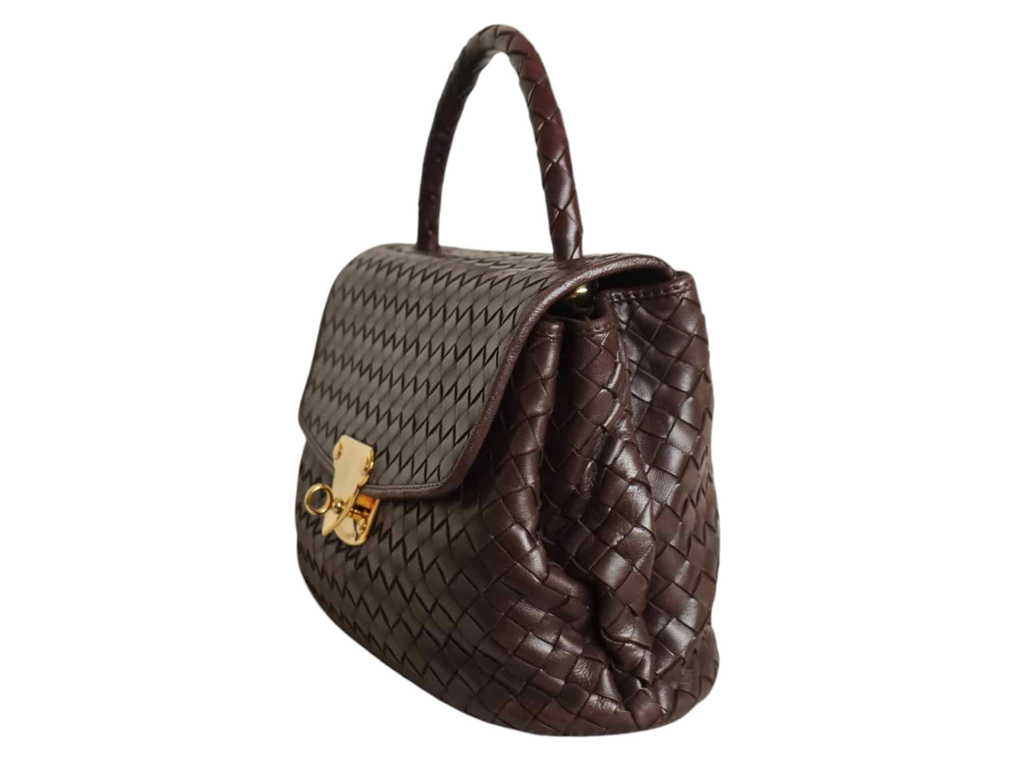 BOTTEGA VENETA Vintage Black Sheepskin Woven Handbag. - Image 10